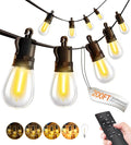 Outdoor String Lights Patio LED Light Outside - 60M 58+2 S14 LED Dimmable 200ft by Unknown