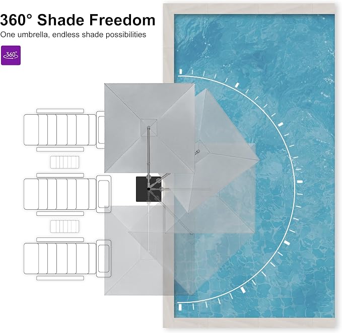 PURPLE LEAF 8 FT Outdoor Umbrella - Image 5