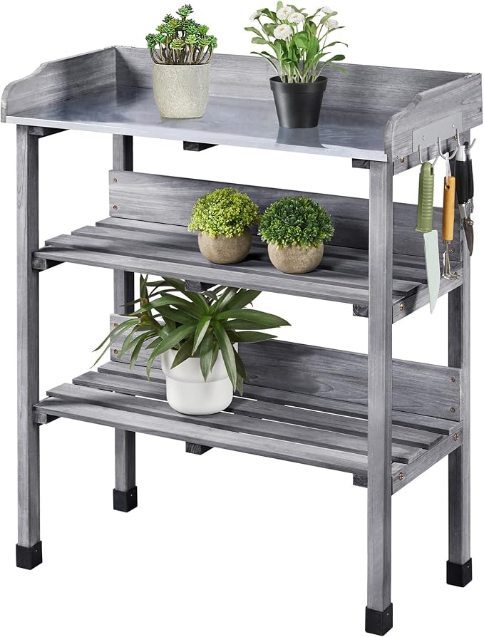 Yaheetech Garden Potting Table Horticulture Potting Bench w/Storage Shelf by Yaheetech