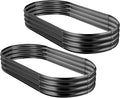 Land Guard 2Pcs Galvanized Raised Garden Bed Kit, 7.5×3×1ft Galvanized Planter by LandGuard