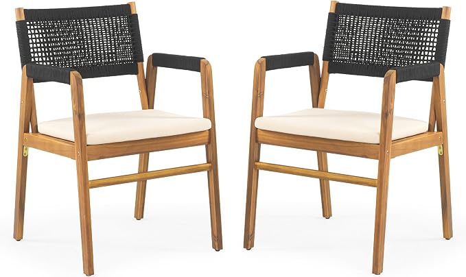 Christopher Knight Home Pasco Acacia Wood Outdoor Dining Table Set - Image 9