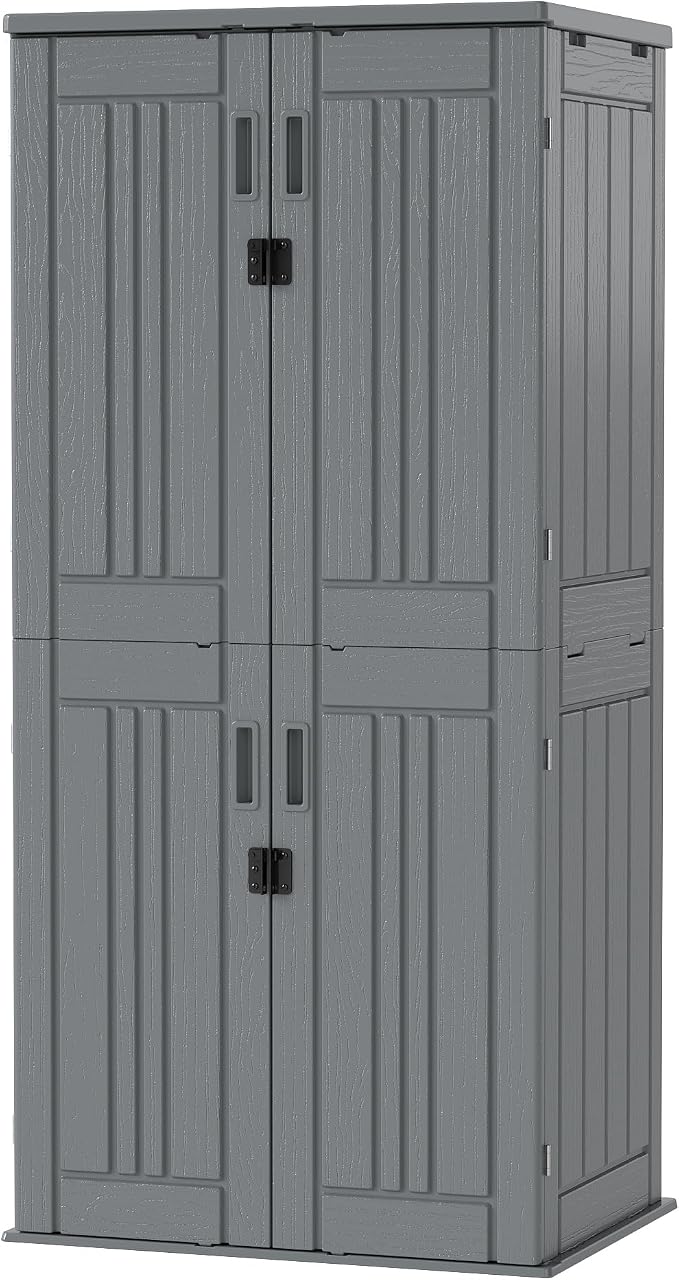 EHHLY Heavy Duty Tall Storage Cabinet Outdoor Weatherproof, 28 Cuft Garage - Image 5