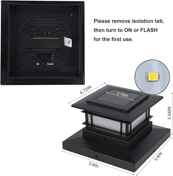 Dynaming 8 Pack Solar Post Cap Lights Outdoor - Image 8