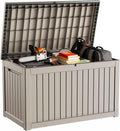 DRATO 280 Gallon Deck Box, Waterproof Resin Large Outdoor Storgae Box by DRATOprovidesawarmandcozy