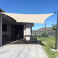 SUNNY GUARD Custom Size 6'x20' Rectangle Butter Cream UV Block Sunshade by SUNNYGUARD