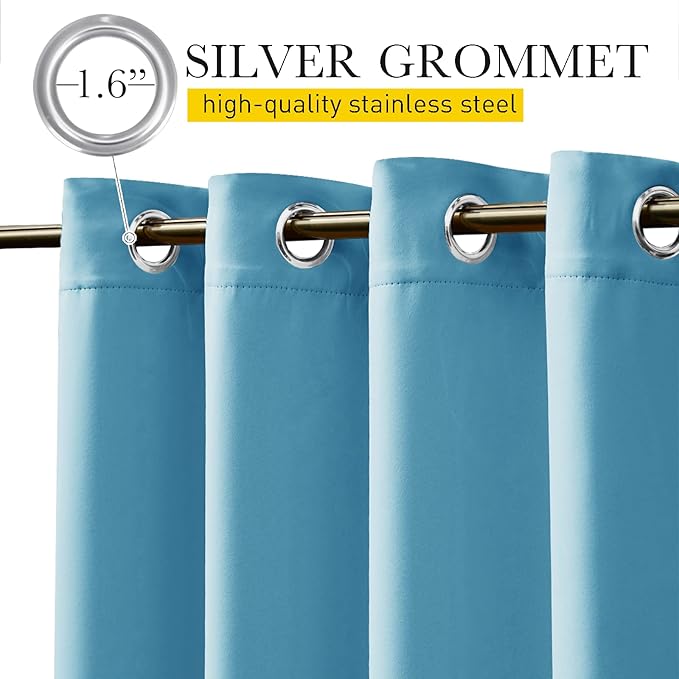 NICETOWN 2 Panels Weighted Outdoor Curtains - Image 2