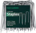 FEED GARDEN 4 Inch 50 Pack Galvanized Landscape Staples 11 Gauge Anti-Rust by FEEDGARDEN