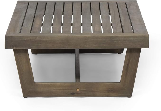 GDFStudio Outdoor Acacia Wood Coffee Table - Image 4