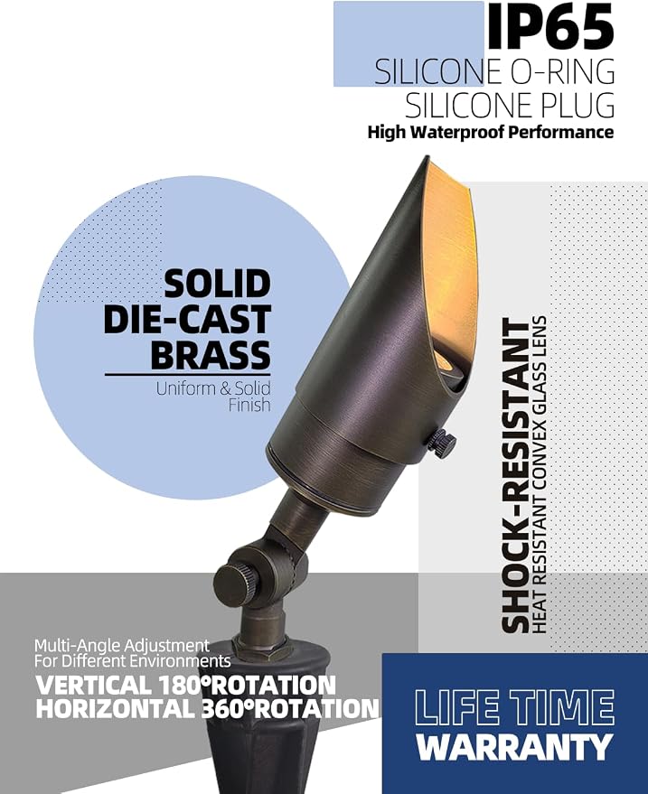 MALORY Brass Landscape Spotlight 10-Pack - Image 3