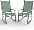 Shintenchi 2 Pcs Outdoor Rocking Chairs Set, Upgraded High Back Patio Rocking by Shintenchi