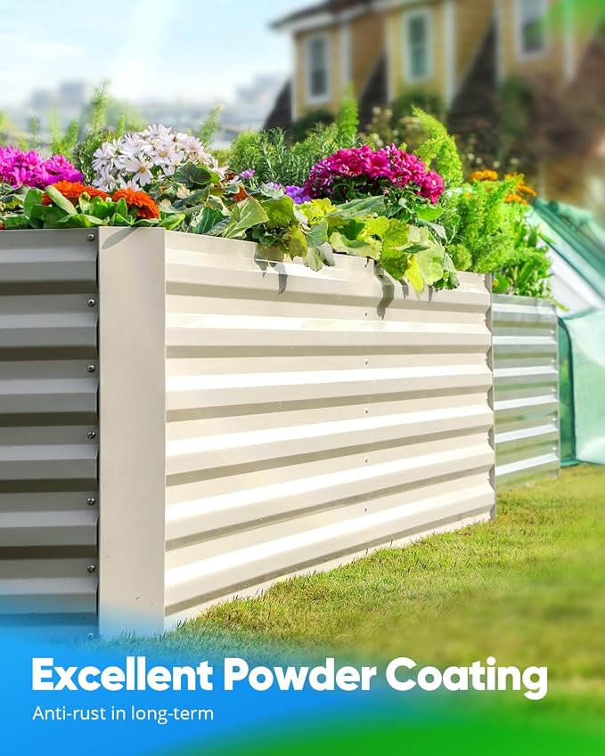 Quictent Galvanized Raised Garden Bed 8x4x2 Ft Tall Metal Planter Box - Image 8