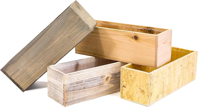 Wooden Planter Box, Rose Wood, Plastic Liner l Garden Decor l Restaurant and - Image 3