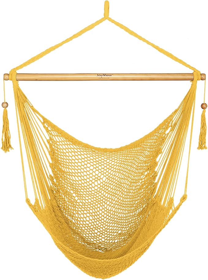 JoyView Hammock Chair with Spreader Bar Caribbean Hammock Swing Chair 300 LBS by JoyView