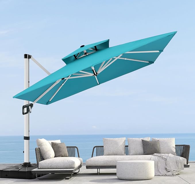 ABCCANOPY Patio Umbrella Cantilever Double Top Outdoor Offset Umbrella by ABCCANOPY