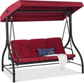 Best Choice Products 3-Seat Outdoor Large Converting Canopy Swing Glider by BestChoiceProducts