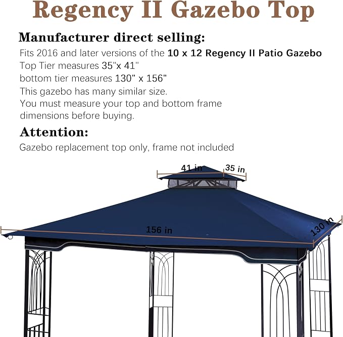 SCOCANOPY Replacement Gazebo Canopy - Image 3