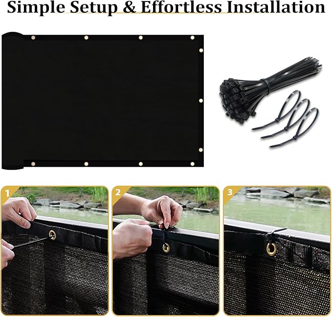 Shade&Beyond 4' X 50' Fence Privacy Screen Heavy Duty 170 GSM Fencing Mesh - Image 4