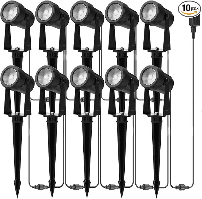 Banord Outdoor Landscape Lighting, 10 Pack Low Voltage LED Spot Lights by Banord