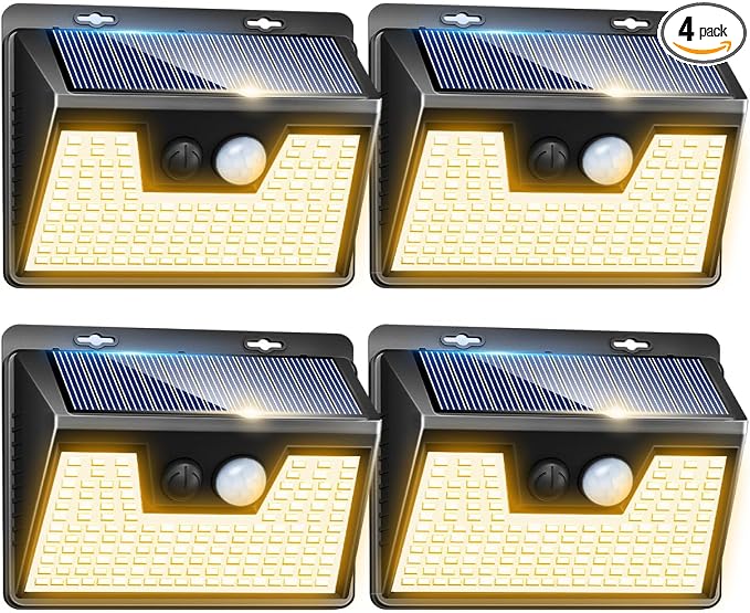 Peasur Solar Lights Outdoor Waterproof, 3 Modes Solar Powered Fence Security by Peasur