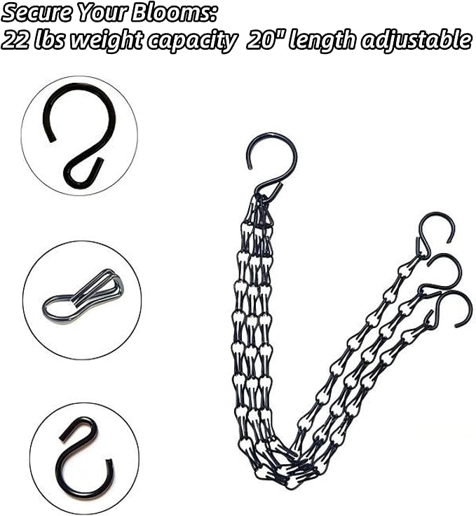3 Pack, 20 Inch Hanging Baskets Chain, Hanging Chains - Image 3