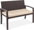 Best Choice Products Outdoor Bench 2-Person Wicker Garden Patio Benches Seating by BestChoiceProducts