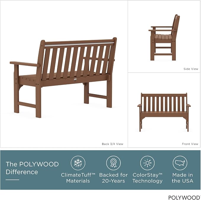 POLYWOOD GNB48TE Vineyard 48" Bench - Image 2