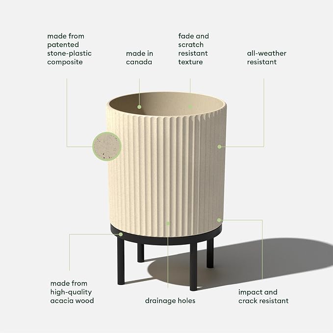 Veradek Demi Series Round Planter w/ Stand - Image 2