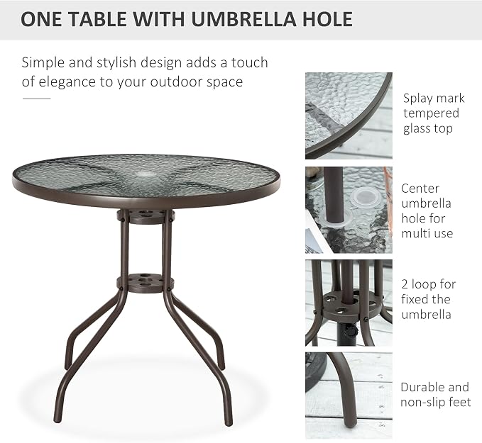 Outsunny 6 Piece Patio Dining Set - Image 3