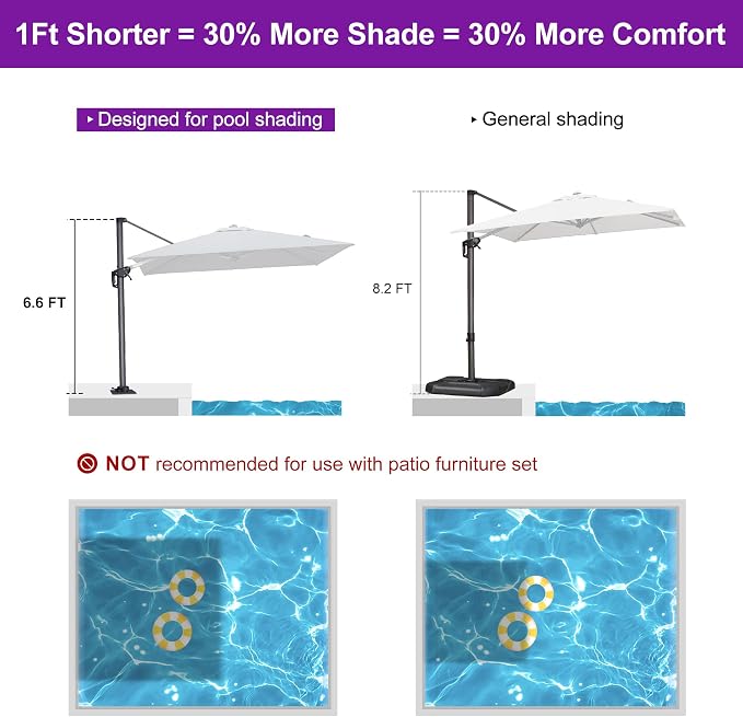 PURPLE LEAF 8' X 8' Patio Umbrella - Image 2