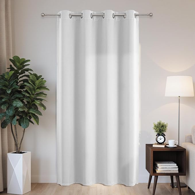 Joydeco Blackout Patio Sliding Door Curtains 84 Inches Long, Grommet Privacy by JOYDECO