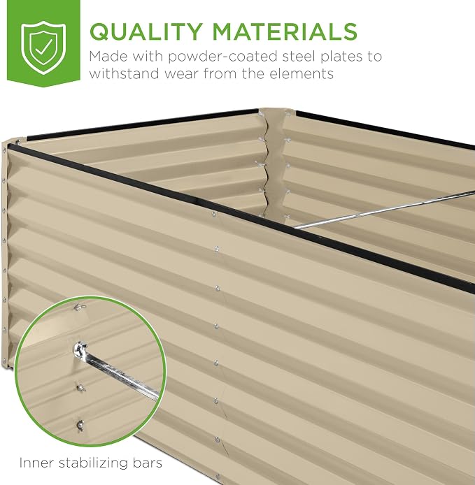 Best Choice Products 6x3x2ft Outdoor Metal Raised Garden Bed, Deep Root Box - Image 6
