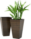 Outsunny Tall Planter for Outdoor Plants Set of 3, 28 Inch Taper Planter by Outsunny