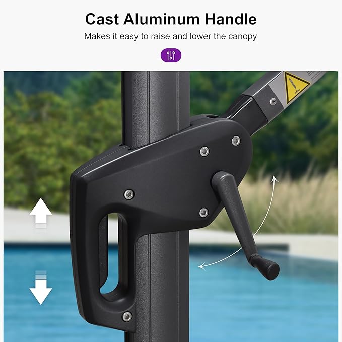 PURPLE LEAF 8' X 8' Patio Umbrella - Image 6