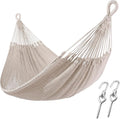 ZEAN Handwoven Hammock by Thick Cotton Rope XXL Two Person Hammock by ZEANTZ.