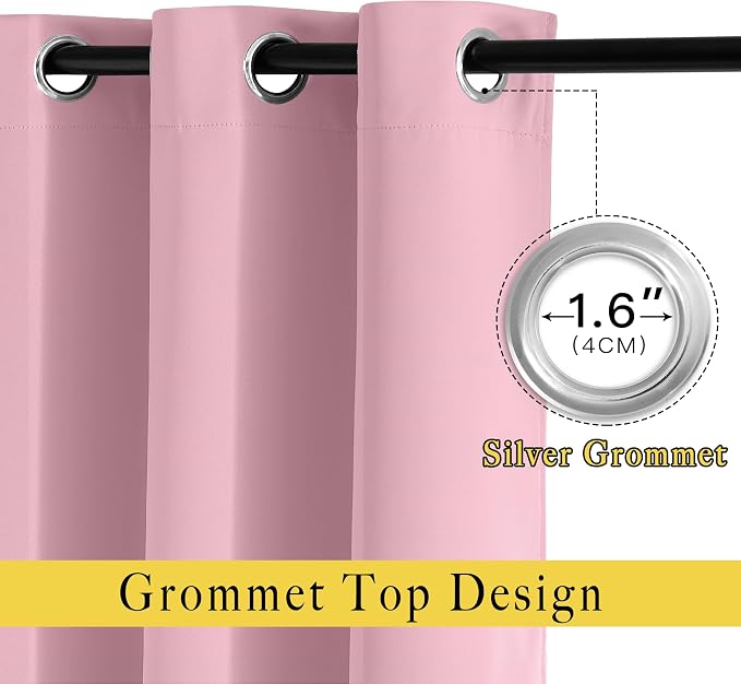 NICETOWN Blackout Curtain Drape 72 inch Long - Image 4