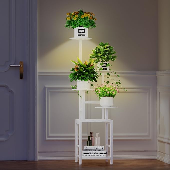 Plant Stand Indoor with Grow Light, 5-Tiered Tall Plant Stand Indoor, Metal - Image 7