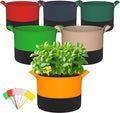 15-Gallon Grow Bags for Potato Planting: 6 Pack Heavy Duty 350G Thickened by RVZHI
