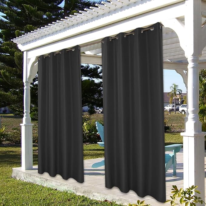 BONZER Outdoor Curtains for Patio Waterproof Thick Privacy Grommet Light - Image 7