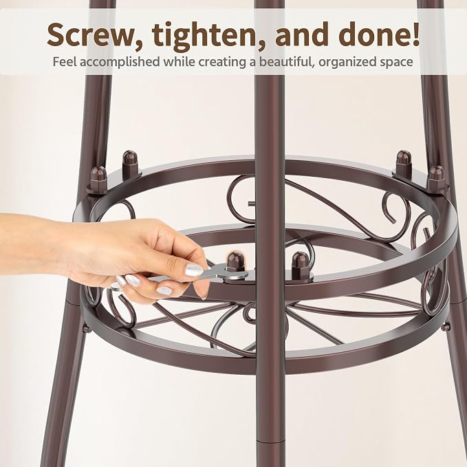 LASZOLA 3 Tier Bronze Metal Plant Stand - Image 7