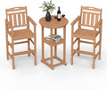 Ciokea 3-Pcs Bistro Table and Chairs, All-Weather Round High Top Bar Table by CIOKEA