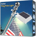 Solar Flag Pole Light, Bright Warm White 3000k Flagpole Light Upgrade Solar by Little+Joke