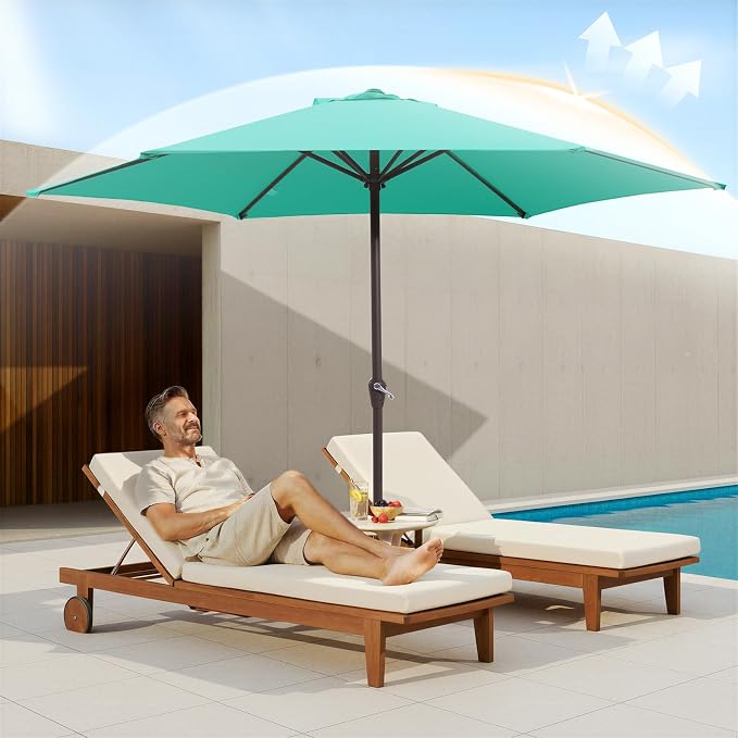 MEWAY 12ft Patio Umbrella Outdoor Table Umbrellas - Image 4
