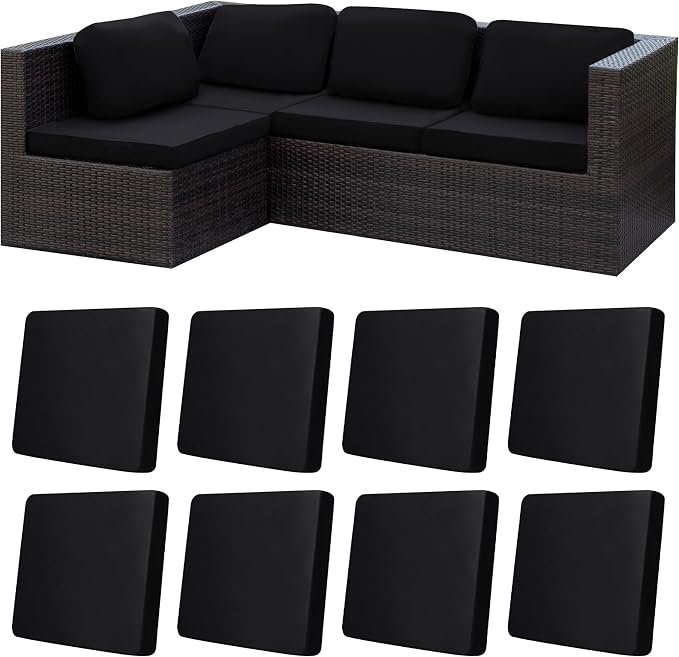 8Pcs Stretch Patio Cushion Covers, Outdoor Couch Covers Replacement, Outdoor by BIETYONE