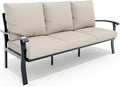 HOMREST Outdoor Couch Aluminum Patio Furniture Sofa, 3-Seat All-Weather Metal by HOMREST