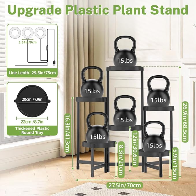 iDavosic.ly 6 Tier Folding Plant Stand Indoor Outdoor - Image 2