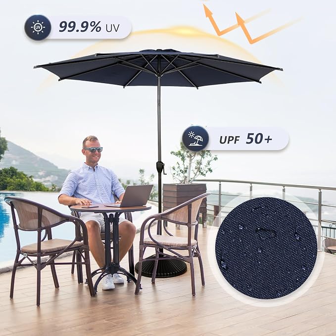 Abba Patio 9FT Lyon Outdoor Patio Umbrella Outdoor Table Umbrella - Image 5