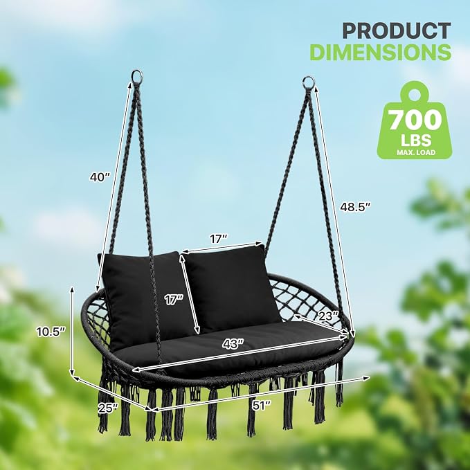 Magshion Double Hammock Swing Chair - Image 2