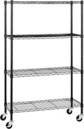 Amazon Basics 4-Shelf Heavy Duty Garage Shelving Storage Unit on 3" Wheel by AmazonBasics