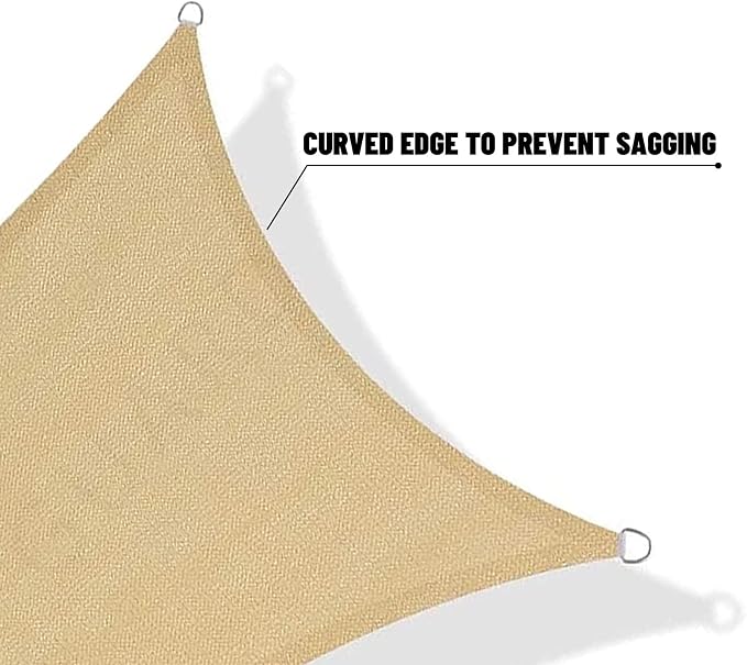 SUNNY GUARD Custom Size 4'x10' Sand Sun Shade Sail Rectangle UV Block Shade - Image 7