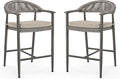 Bar Stools Set of 2, 24.8'' Aluminum Outdoor Bar Stool by COZYMAN